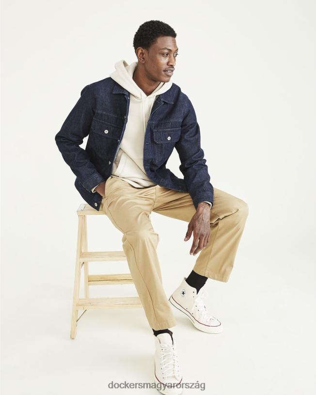 Dockers férfiak kamionos kabát, normál szabású P840P547 ruházat sötét indigó - kék