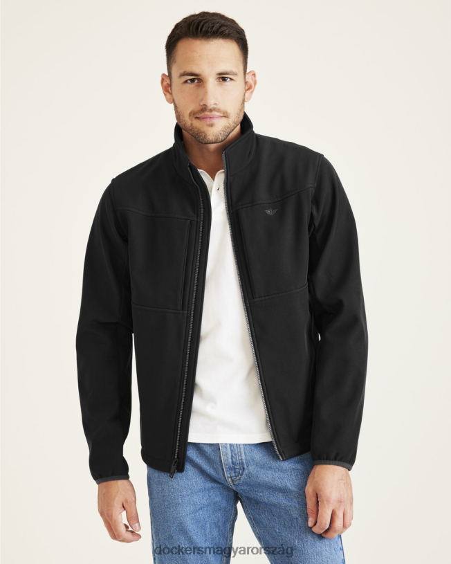 Dockers férfiak mellkas softshell kabát P840P645 ruházat fekete