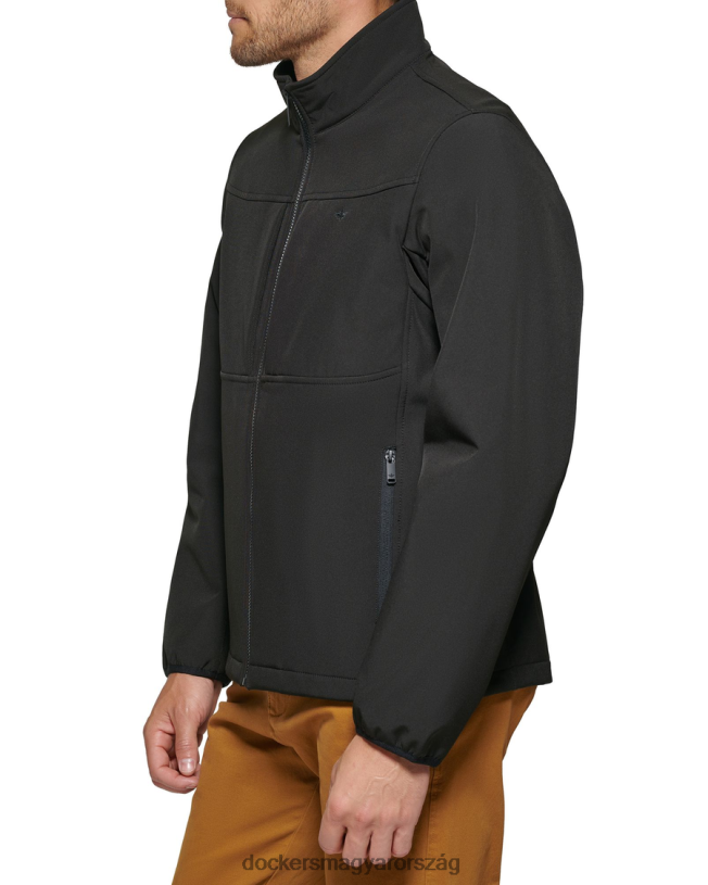 Dockers férfiak mellkas softshell kabát P840P645 ruházat fekete
