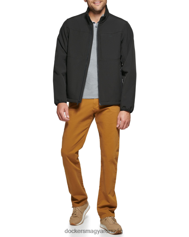 Dockers férfiak mellkas softshell kabát P840P645 ruházat fekete