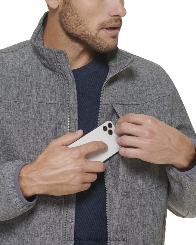Dockers férfiak mellkas softshell kabát P840P646 ruházat hanga szürke