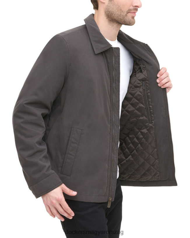 Dockers férfiak microtwill golfkabát P840P851 ruházat sötétbarna