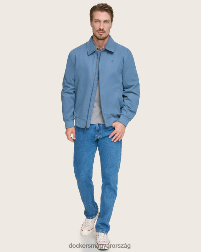 Dockers férfiak microtwill laza bomber kabát P840P320 ruházat kék