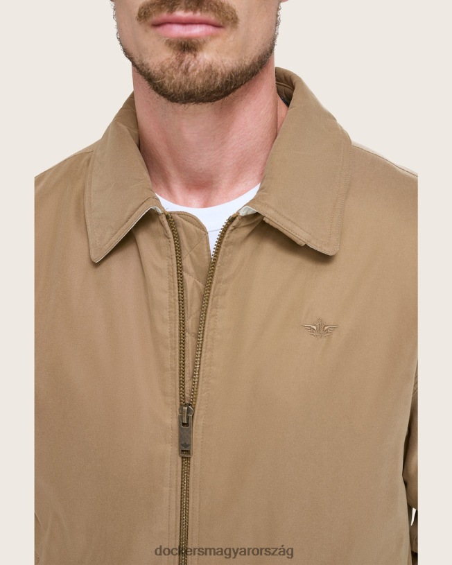 Dockers férfiak microtwill laza bomber kabát P840P322 ruházat barna
