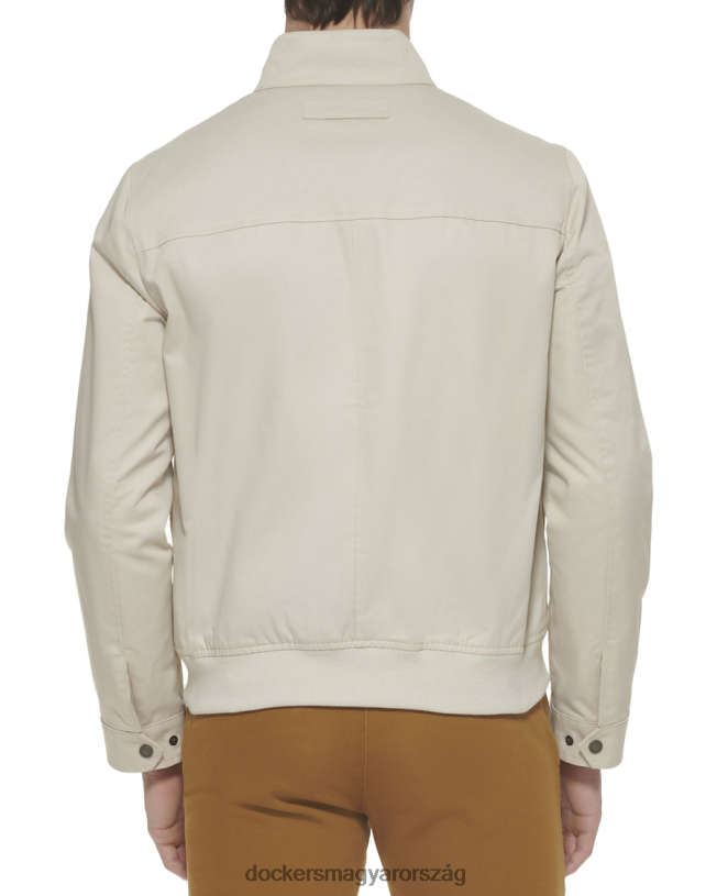 Dockers férfiak poli pamut twill barracuda bombázó harrington zsebekkel P840P638 ruházat szaharai khaki