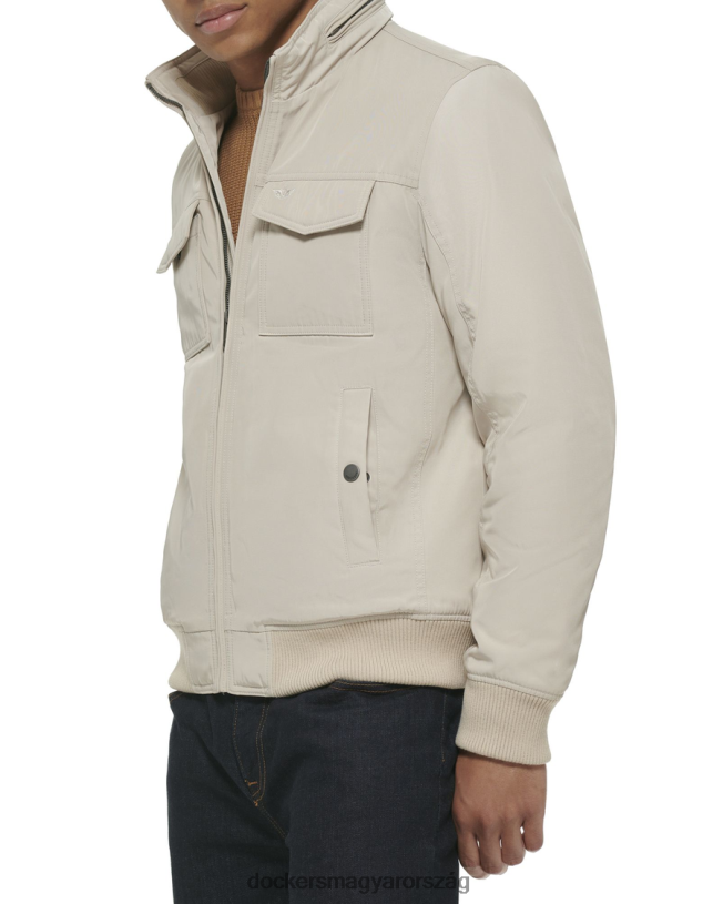 Dockers férfiak polytwill 2 zsebes katonai bombázó kabát P840P805 ruházat felhő - cser