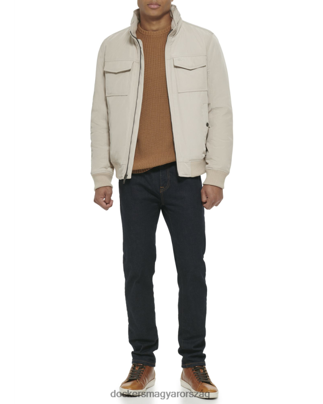 Dockers férfiak polytwill 2 zsebes katonai bombázó kabát P840P805 ruházat felhő - cser