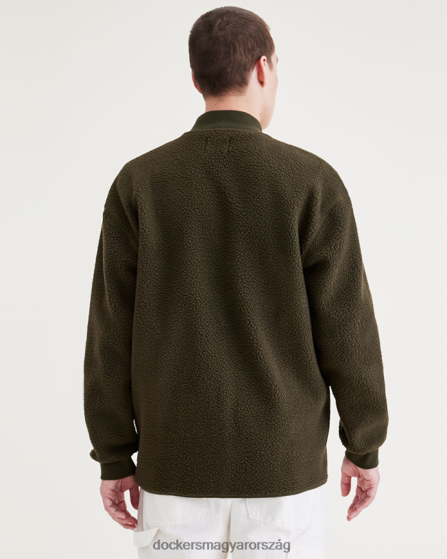 Dockers férfiak sherpa kabát, laza szabású P840P630 ruházat erdei éjszaka - zöld