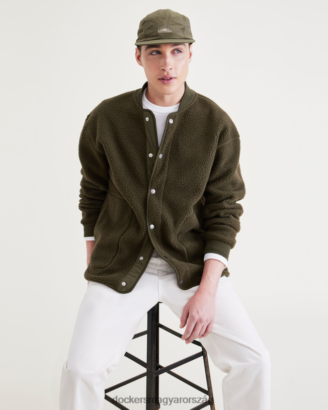 Dockers férfiak sherpa kabát, laza szabású P840P630 ruházat erdei éjszaka - zöld