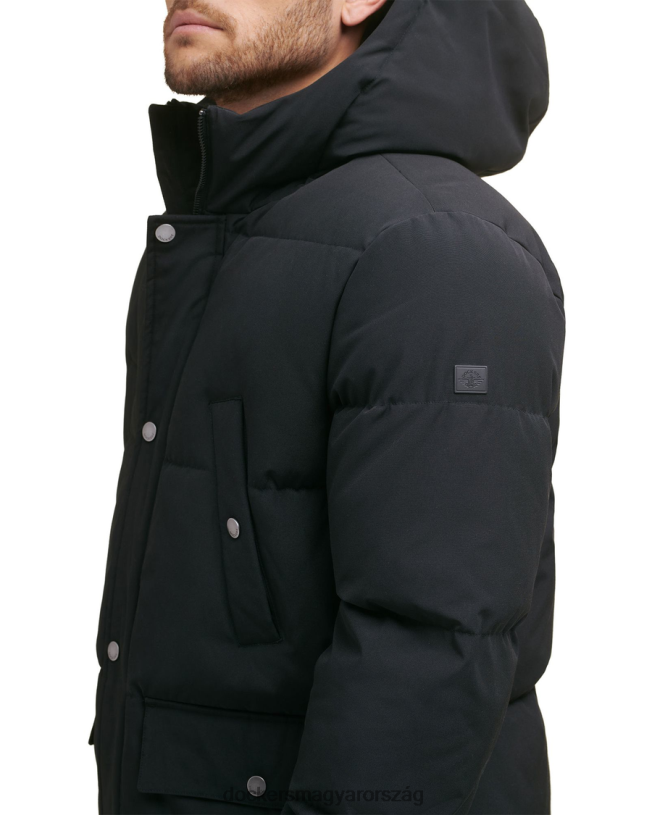 Dockers férfiak steppelt sarki kapucnis parka P840P410 ruházat fekete