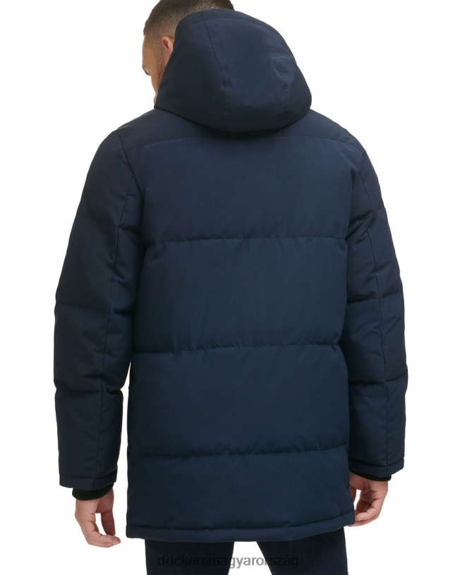 Dockers férfiak steppelt sarki kapucnis parka P840P411 ruházat sötétkék
