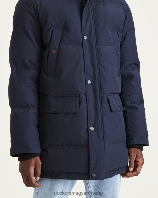Dockers férfiak steppelt sarki kapucnis parka P840P411 ruházat sötétkék