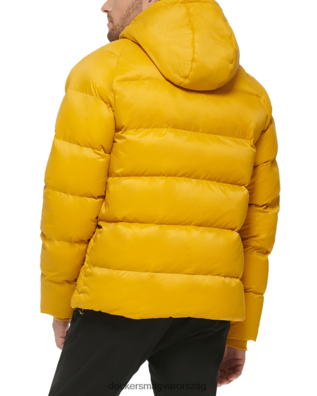 Dockers férfiak steppelt sarki kapucnis parka P840P413 ruházat kiméra - sárga