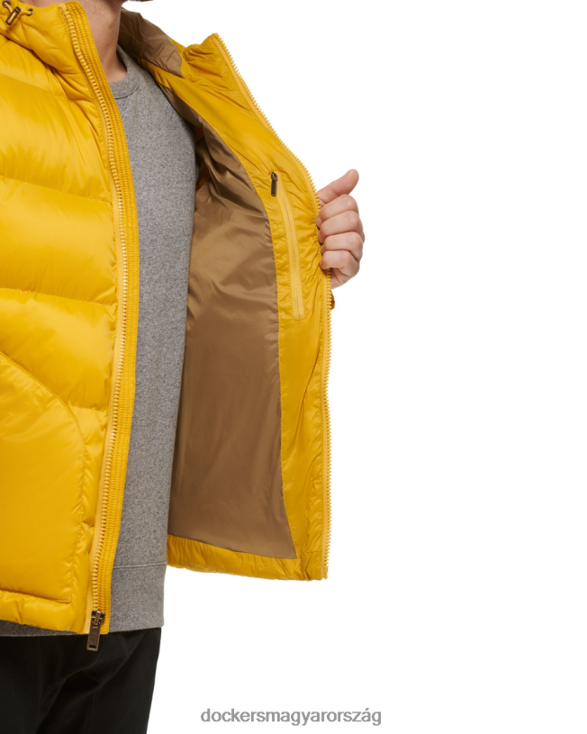 Dockers férfiak steppelt sarki kapucnis parka P840P413 ruházat kiméra - sárga