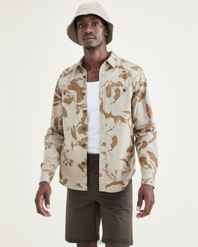 Dockers férfiak 2 zsebes munkaing, normál szabású P840P611 ruházat fa farkas - cser