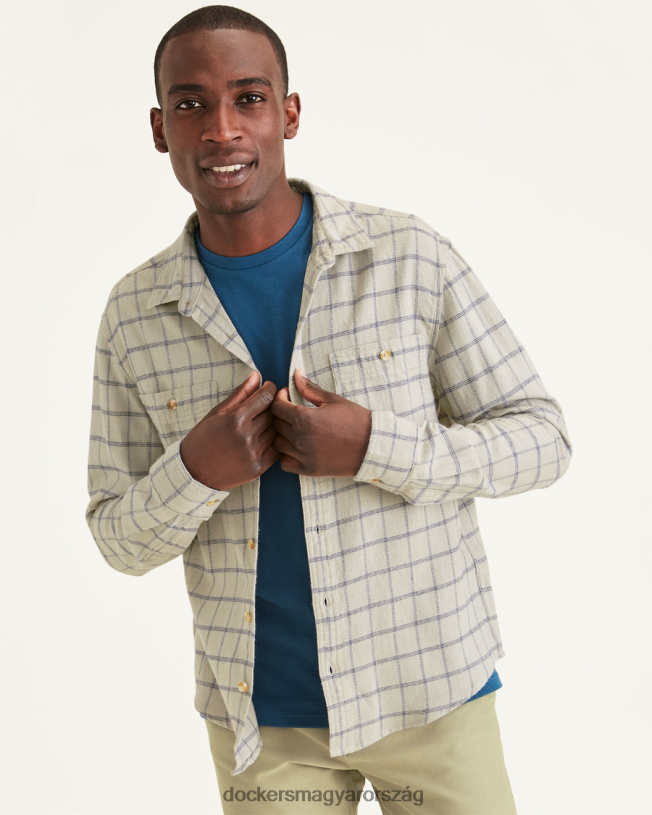 Dockers férfiak 2 zsebes munkaing, normál szabású P840P612 ruházat holdkóros - fehér