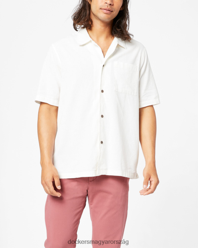 Dockers férfiak boxos szőtt ing, szabályos szabású P840P834 ruházat kócsag - fehér
