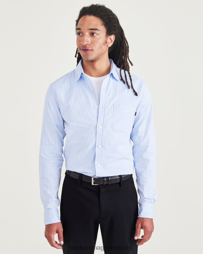 Dockers férfiak eredeti gombos ing, vékony szabású P840P586 ruházat tengerész delft - kék