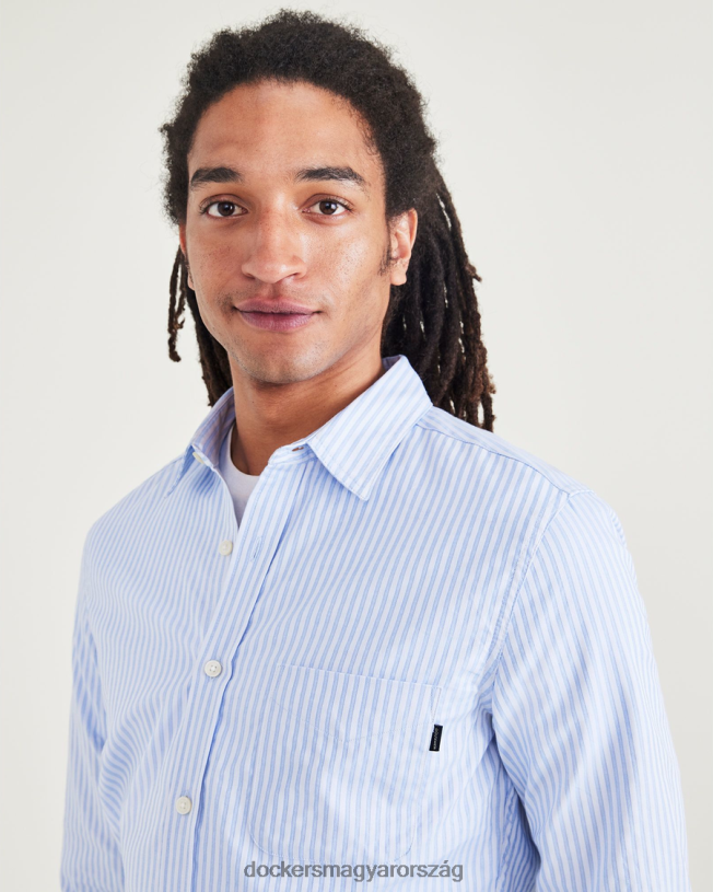 Dockers férfiak eredeti gombos ing, vékony szabású P840P586 ruházat tengerész delft - kék