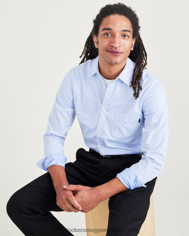 Dockers férfiak eredeti gombos ing, vékony szabású P840P586 ruházat tengerész delft - kék