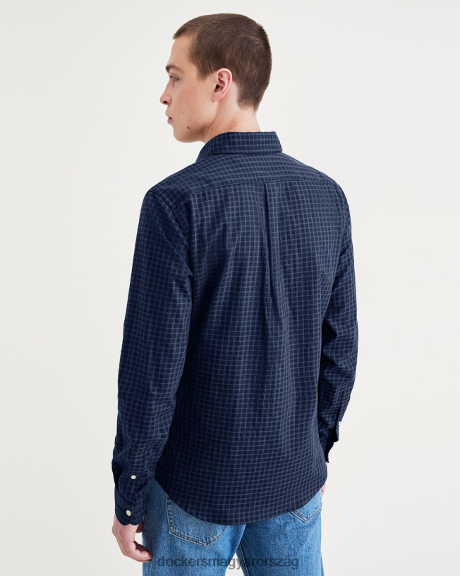 Dockers férfiak eredeti gombos ing, vékony szabású P840P591 ruházat vízi sötétkék blézer - kék