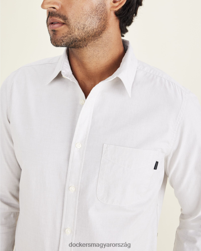 Dockers férfiak eredeti gombos, karcsú szabású P840P587 ruházat ezüst