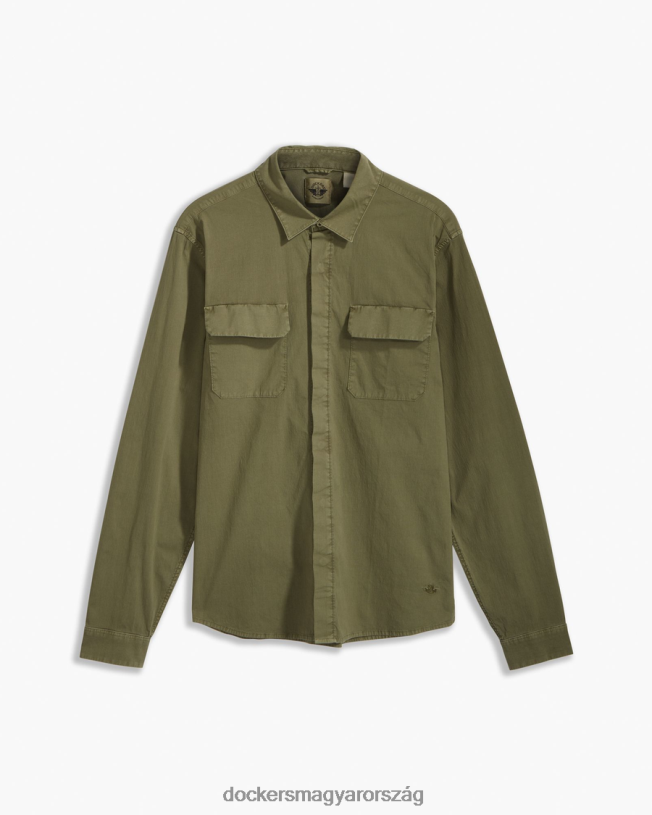 Dockers férfiak fenntartható használati ing, vékony szabású P840P835 ruházat camo - zöld