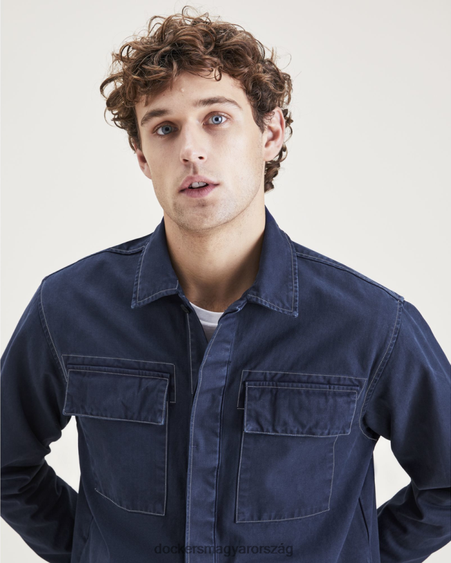 Dockers férfiak használati ing, laza szabású P840P594 ruházat sötétkék
