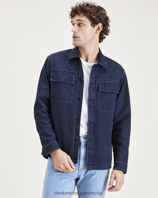 Dockers férfiak használati ing, laza szabású P840P594 ruházat sötétkék