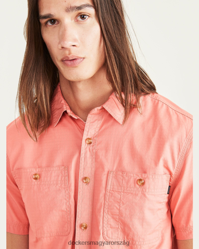 Dockers férfiak használati ing, normál szabású P840P727 ruházat rózsa hajnal - piros