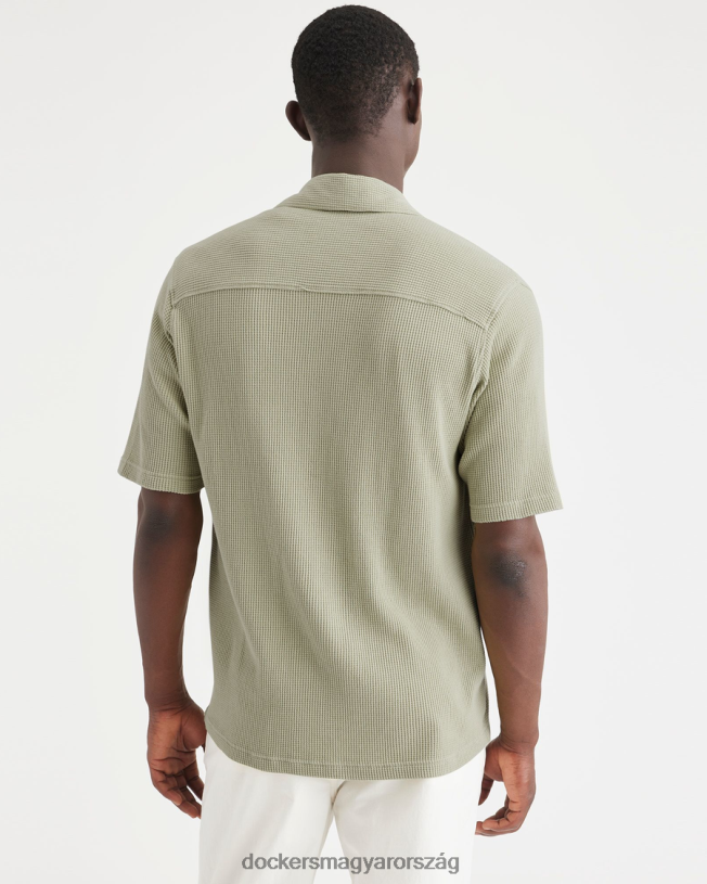 Dockers férfiak kötött gombos, szabályos szabású P840P168 ruházat szösz - zöld