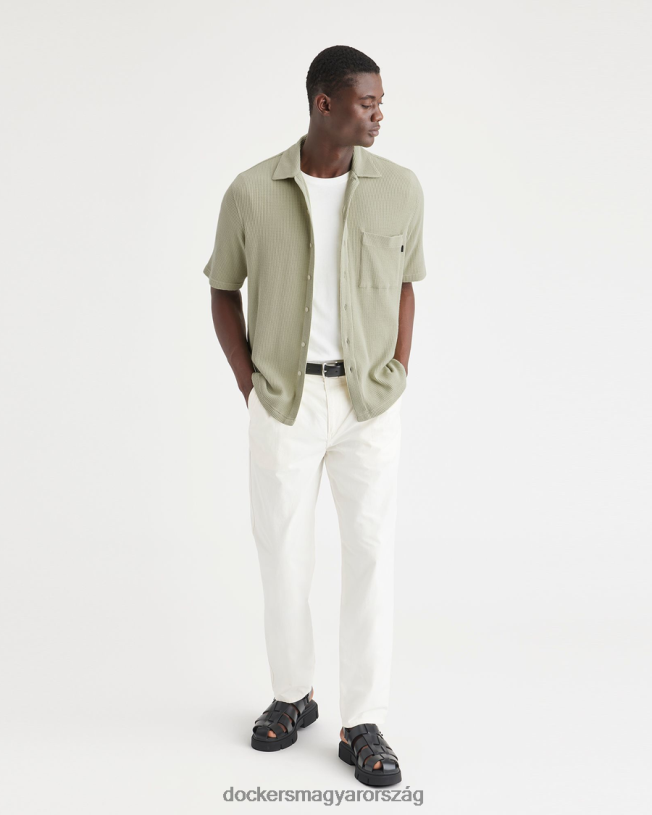 Dockers férfiak kötött gombos, szabályos szabású P840P168 ruházat szösz - zöld