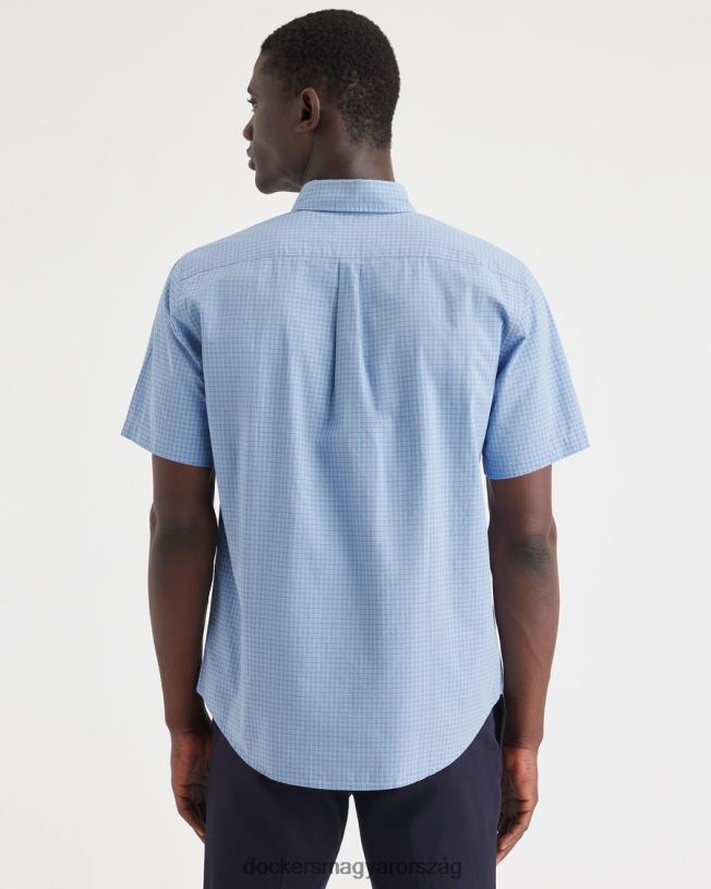 Dockers férfiak nélkülözhetetlen gombos ing, klasszikus fazon P840P164 ruházat csúcs poplin bel levegő kék