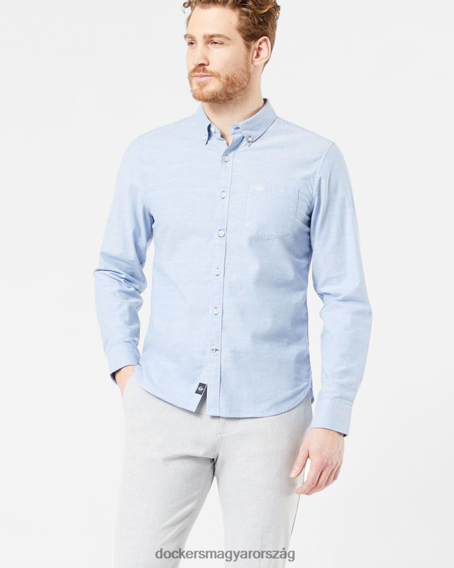 Dockers férfiak stretch oxford, vékony szabású (nagy és magas) P840P506 ruházat delft - kék