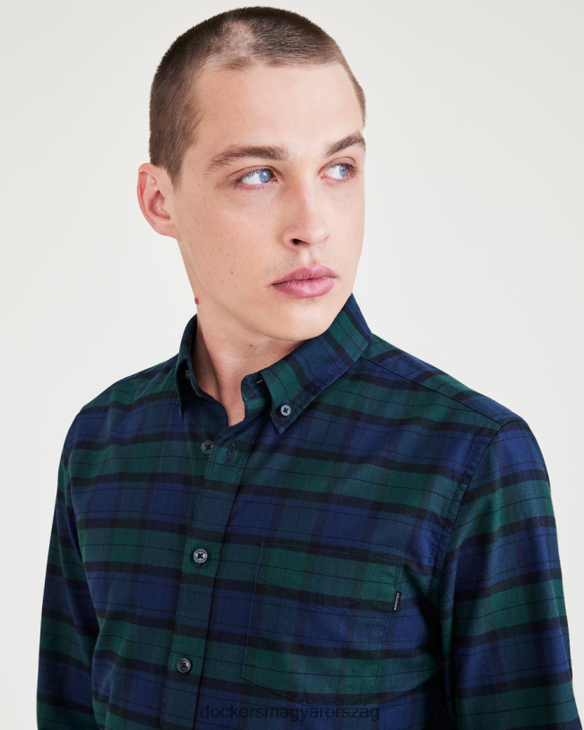 Dockers férfiak sztreccs oxford ing, vékony szabású P840P686 ruházat sötétkék blézer - kék