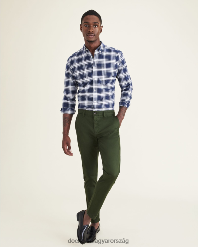 Dockers férfiak sztreccs oxford ing, vékony szabású P840P687 ruházat sötétkék blézer - kék