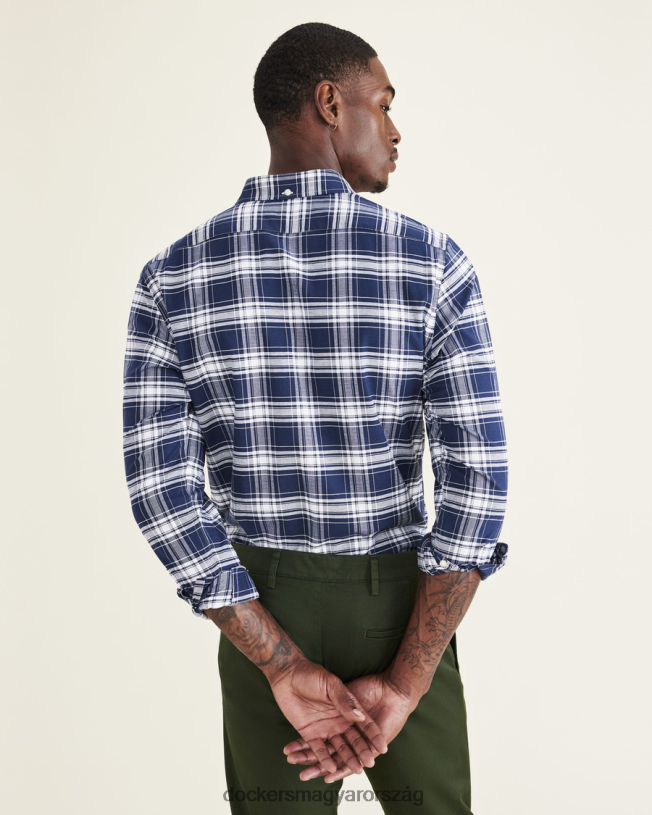 Dockers férfiak sztreccs oxford ing, vékony szabású P840P687 ruházat sötétkék blézer - kék