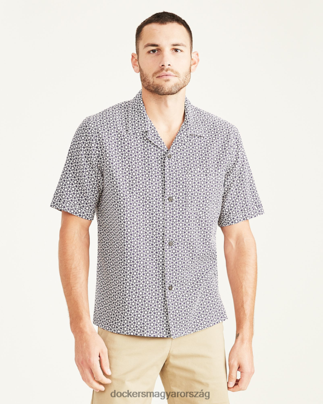 Dockers férfiak tábori galléros ing, laza szabású P840P529 ruházat szőlő - lila