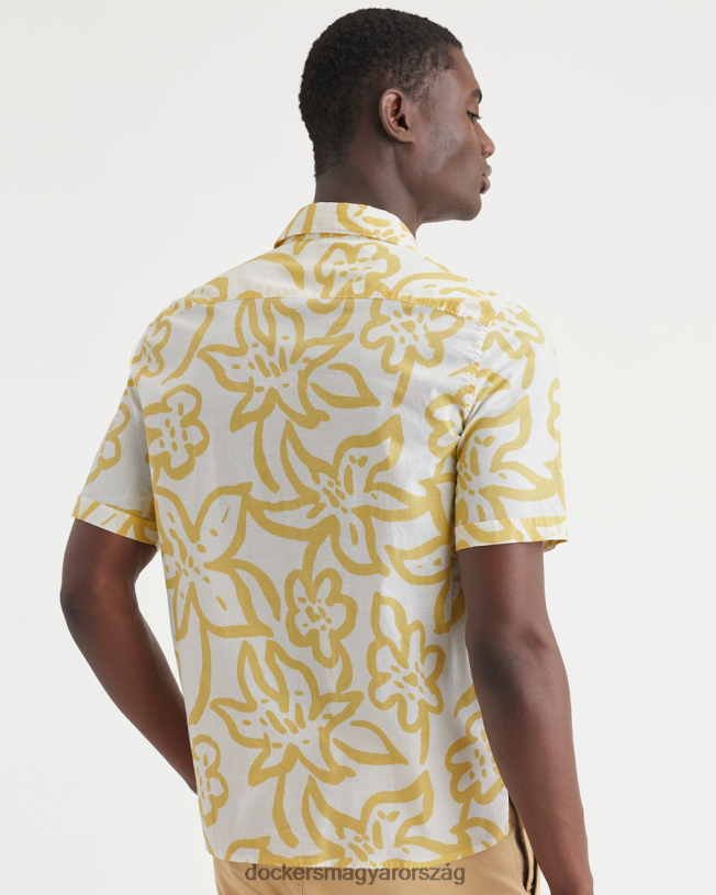 Dockers férfiak tábori galléros ing, normál szabású P840P130 ruházat mangrove ananász szelet - sárga