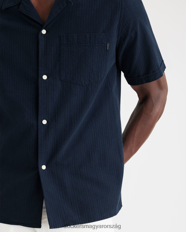 Dockers férfiak tábori galléros ing, normál szabású P840P191 ruházat sötétkék blézer - kék