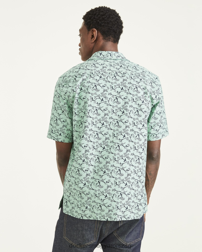 Dockers férfiak tábori galléros ing, normál szabású P840P531 ruházat malachit zöld