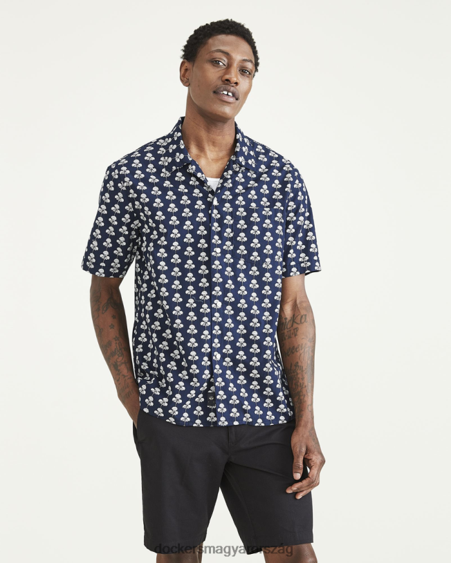 Dockers férfiak tábori galléros ing, normál szabású P840P567 ruházat sötétkék blézer - kék