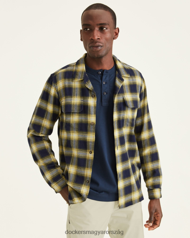 Dockers férfiak tábori ing, normál szabású P840P845 ruházat pembroke - kék