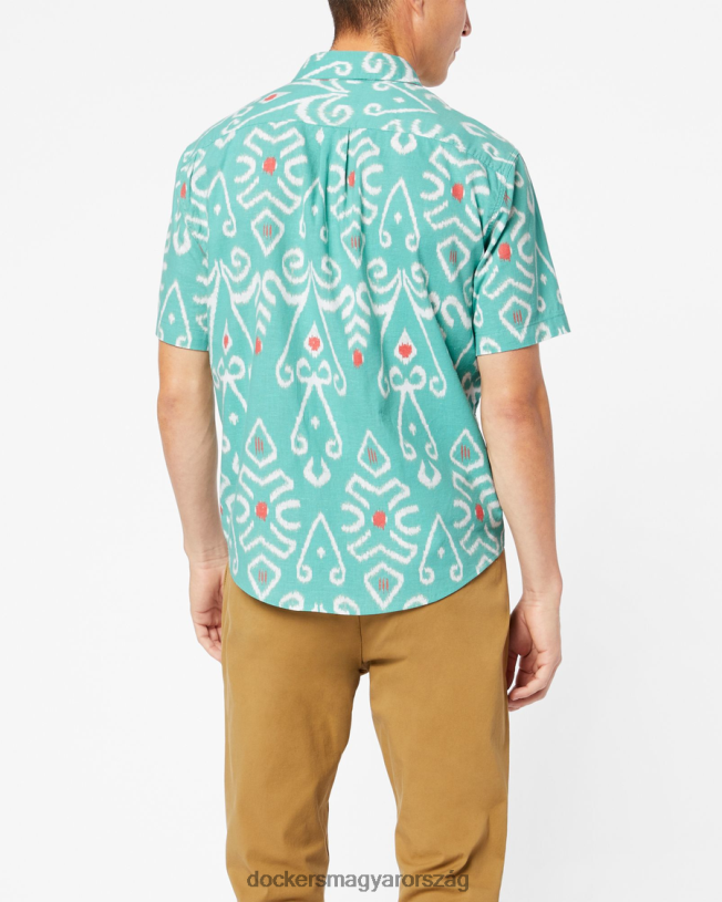 Dockers férfiak texturált ing, normál szabású P840P854 ruházat saez meadowbrook - kék