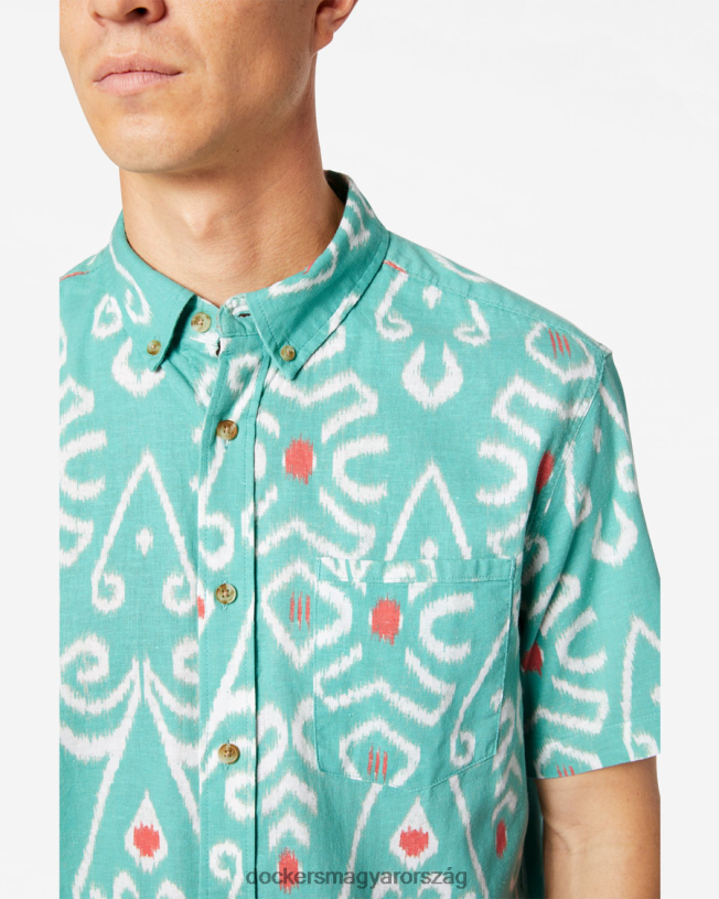 Dockers férfiak texturált ing, normál szabású P840P854 ruházat saez meadowbrook - kék