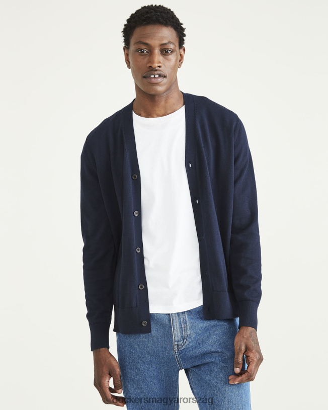 Dockers férfiak kardigán, normál szabású P840P301 ruházat sötétkék blézer - kék