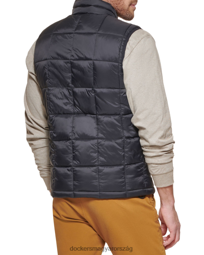 Dockers férfiak doboz paplan pufi mellény, normál szabású P840P838 ruházat fekete