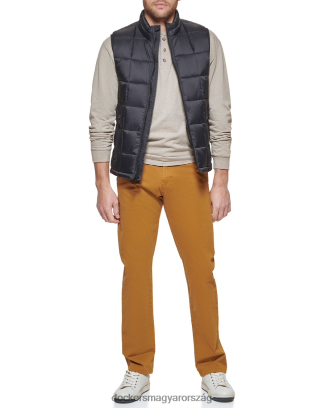 Dockers férfiak doboz paplan pufi mellény, normál szabású P840P838 ruházat fekete