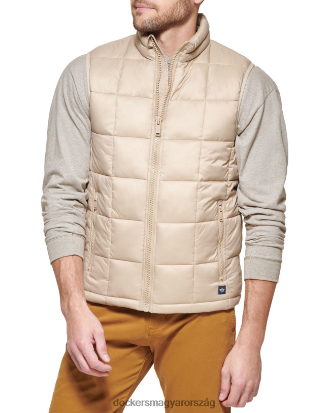 Dockers férfiak doboz paplan pufi mellény, normál szabású P840P840 ruházat khaki