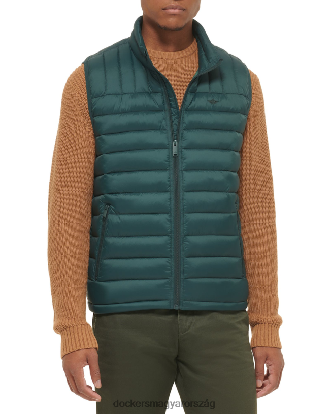 Dockers férfiak könnyű nylon csomagolható mellény P840P386 ruházat varázslatos erdő - zöld